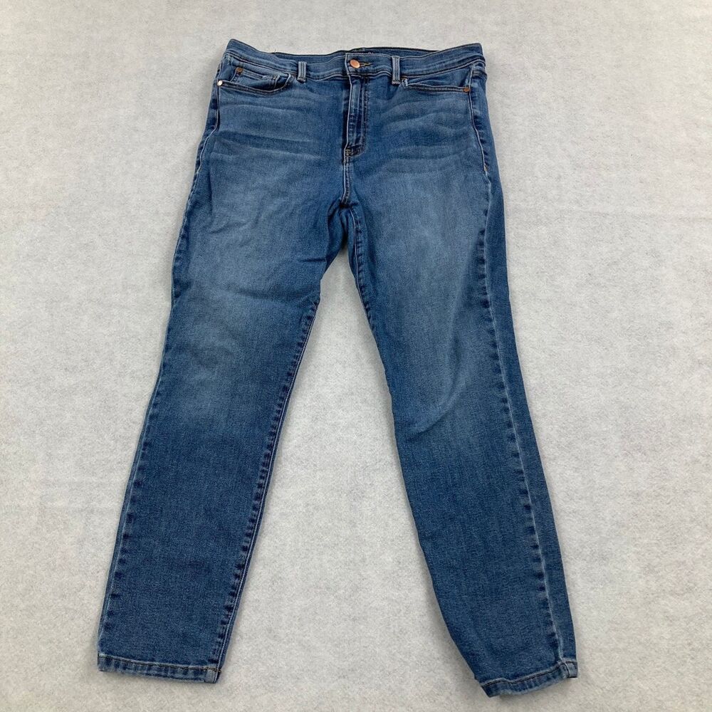 Level 99 Women's Blue Wash Slim Fit Jeans Size 14/32 Cotton Blend Stretch Denim